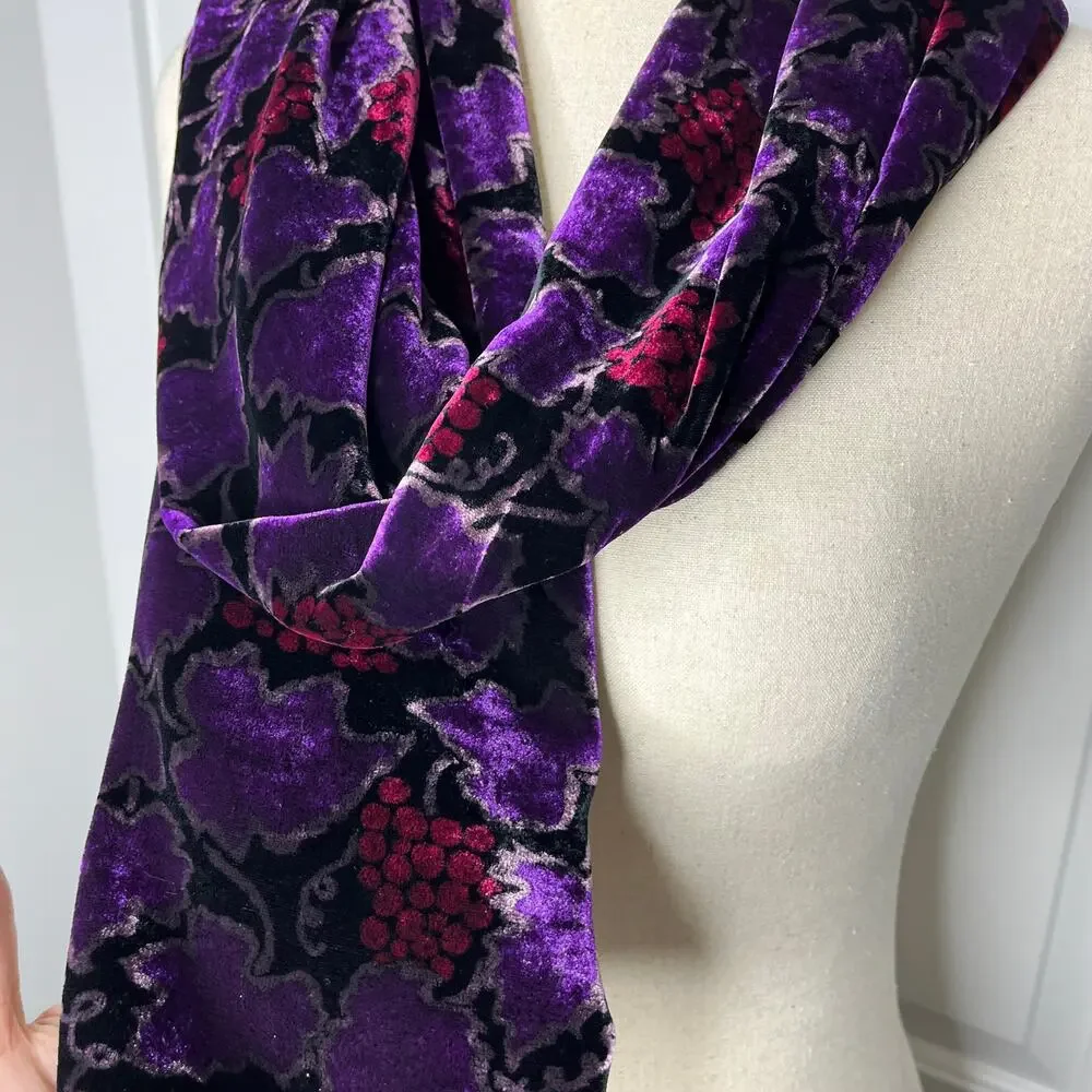 Camilla Ridley Women's Velvet Scarf Purple 10